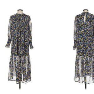 topshop floral long dress